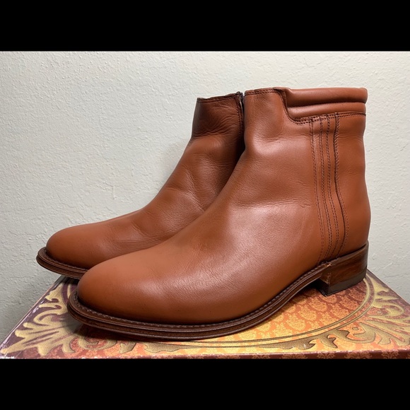 Leather Boots with Zipper! Made in Mexico! - Picture 3 of 5